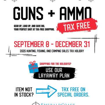 Gun & Ammo Tax Holiday Begins
